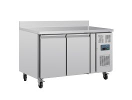 Polar U-serie 2-deurs koelwerkbank met achteropstand 282L