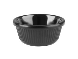 Olympia Kristallon melamine ramekins geribbeld zwart 2,8cl (12 stuks)