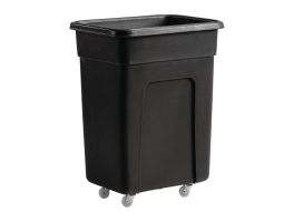 Zwarte polyethyleen trolley klein 79,5(H) x 66(B) x 45,5(D)cm