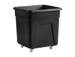 Zwarte polyethyleen trolley groot