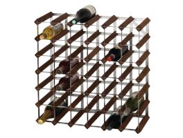Wijnrek donker hout 42 flessen