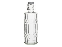 Olympia geo glazen waterfles met stop 1 liter (6 stuks)