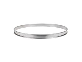 Matfer Bourgeat platte RVS taartring glad 28cm