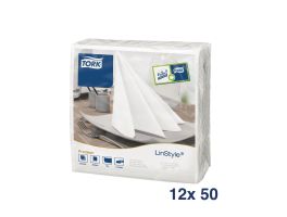 Tork Linstyle dinerservetten 1/4 vouw wit 40cm (600 stuks)