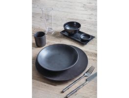 Olympia Kristallon Fusion melamine dipschaaltjes zwart