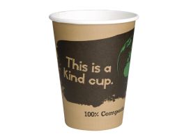 Fiesta Compostable composteerbare koffiebekers enkelwandig bruin 34cl (1000 stuks)