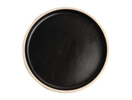 Olympia Canvas platte ronde borden zwart 18cm
