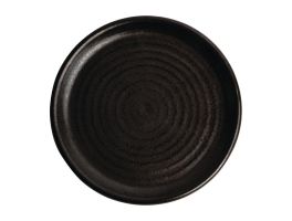 Olympia Canvas ronde borden met smalle rand zwart 18cm
