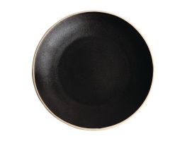 Olympia Canvas gewelfde borden zwart 27cm