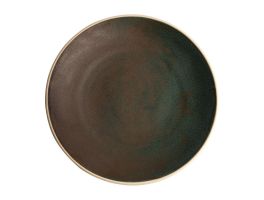 Olympia Canvas gewelfde borden donkergroen 27cm