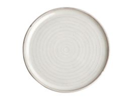 Olympia Canvas ronde borden met smalle rand wit 26,5cm