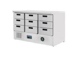 Polar G-serie koelwerkbank met 9 lades 368L