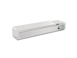 Polar G-serie opzetkoelvitrine met deksel 7x GN 1/4