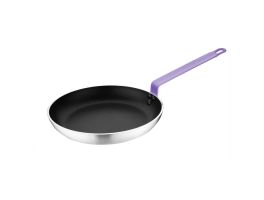 Hygiplas Aluminium Antiaanbak Teflon Platinum Plus Koekenpan met Paarse Handgreep 28cm
