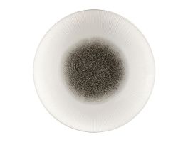 Churchill Bamboo diepe coupe borden met print in het midden kwartszwart 281mm (12 stuks)