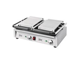 FC384 - Buffalo dubbele contactgrill glad/glad