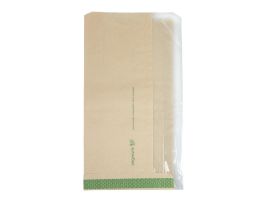 Vegware composteerbare vetbestendige zakken met PLA venster 280x150mm (1000 stuks)