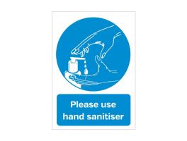 Vinylsticker A5 'Handreiniger gebruiken AUB'