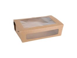 Fiesta Recyclable saladeboxen met PET venster 1600ml (100 stuks)