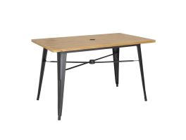 Bolero aluminium outdoor tafel 120x76x76cm licht houtdessin