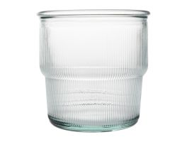 Olympia Gerecycled Glas Geribbelde Stapelbare Bekers 300ml (Pak Van 6)