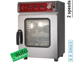 Programmeerbare oven elektrische stoom/convectieoven, 6x GN2/3