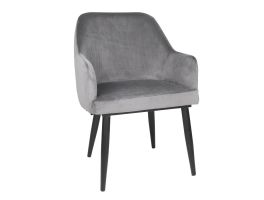 Bolero Lia Velvet stoelen grijs (2 stuks)