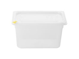 Hygiplas Click PP GN-bak 1/4 met deksel & 7 kleurclips 150 mm 3,7L (4 stuks)