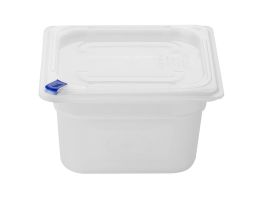 Hygiplas Click PP GN-bak 1/6 met deksel & 7 kleurclips 100 mm 1,5L (set van 4)
