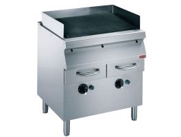 Grill op gas, rooster in gietijzer, met onderstel