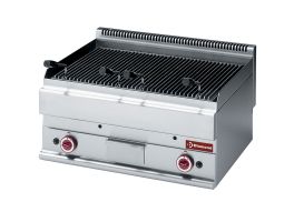 Lavasteengrill op gas met bakrooster in gietijzer -Top-