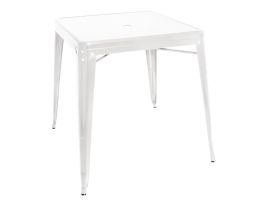 Bolero Bistro Vierkante Stalen Tafel Wit 668 mm (Enkel)