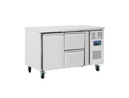 Polar U-serie koelwerkbank 1 deur en 2 laden 282L