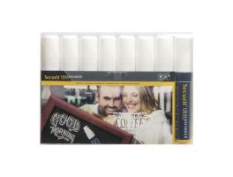 Securit krijtstiften 15mm wit (8 stuks)