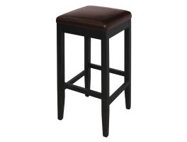 Bolero hoge kunstlederen barkruk donkerbruin (2 stuks)