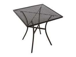 Bolero vierkante stalen bistro tafel zwart 70cm