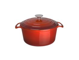 Vogue ronde inductie braadpan rood 4L