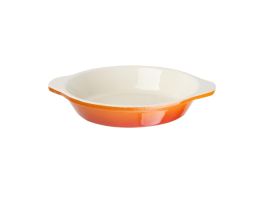 Vogue ronde gietijzeren gratineerschaal oranje 0,4L