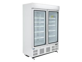 Polar g-serie rechtopstaande vitrinediepvriezer 920ltr wit