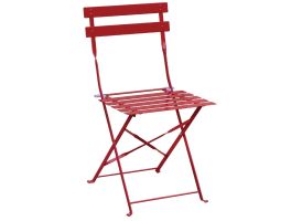 Bolero stalen opklapbare stoelen rood (2 stuks)