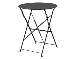 Bolero ronde stalen opklapbare tafel zwart 59,5cm