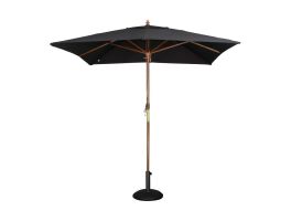 Bolero vierkante zwarte parasol 2,5 meter