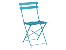 Bolero stalen opklapbare stoelen turquoise (2 stuks)