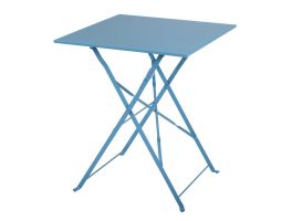 Bolero vierkante opklapbare stalen tafel turquoise 60cm