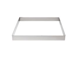 De Buyer vierkante vorm RVS 20x2cm