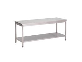 Gastro M RVS werktafel met onderblad 88x120x70cm