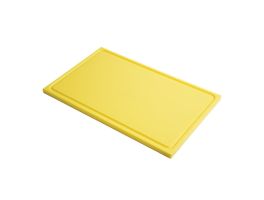 Gastro M GN1/2 HDPE snijplank met sapgeul geel