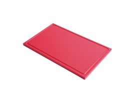 Gastro M GN1/1 HDPE snijplank met sapgeul rood