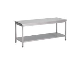 Gastro M RVS werktafel met onderblad 88x140x60cm