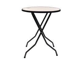 Statafel Barcelona zwart/crème inklapbaar in- en outdoor 85cm rond